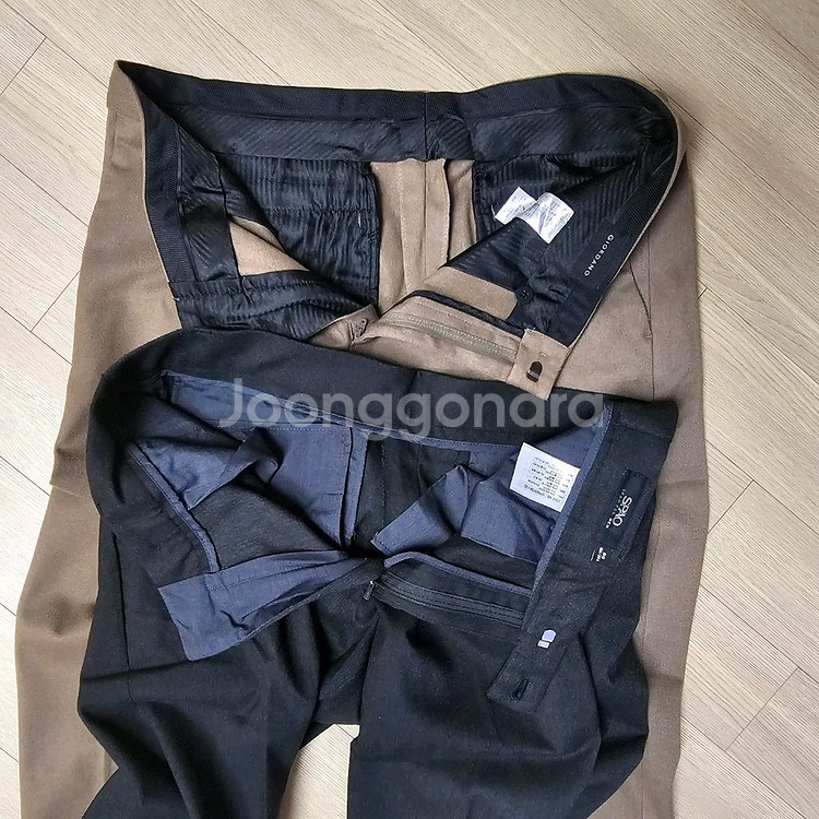 34~35 지오다노 남자 겨울 슬랙스 정장 바지 브라운--2