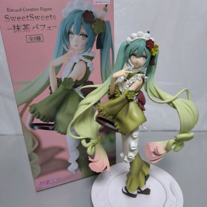 후류 하츠네 미쿠 녹차 말차 파르페 미소녀 피규어