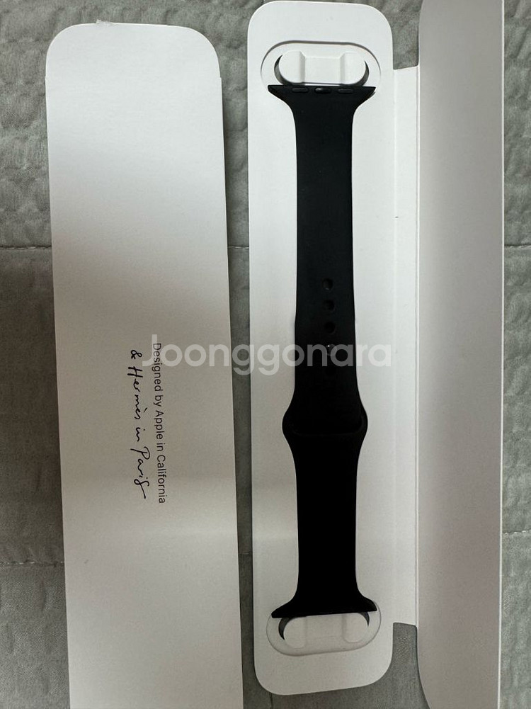애플워치 에르메스 누아 블랙 실리콘 밴드--0