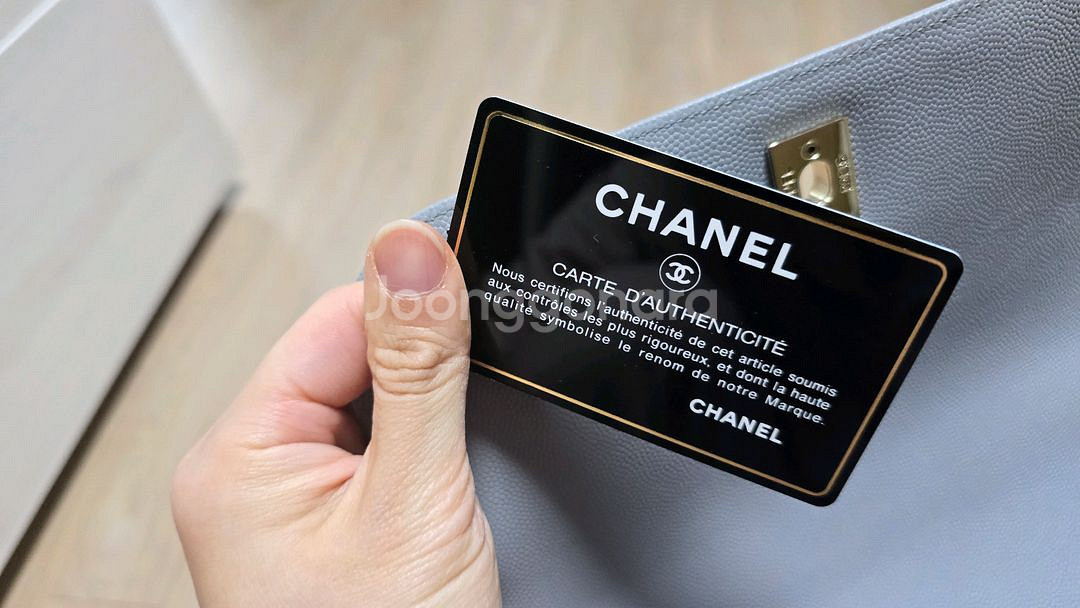 샤넬 비즈니스 어피니티 미디움 캐비어 그레이--4