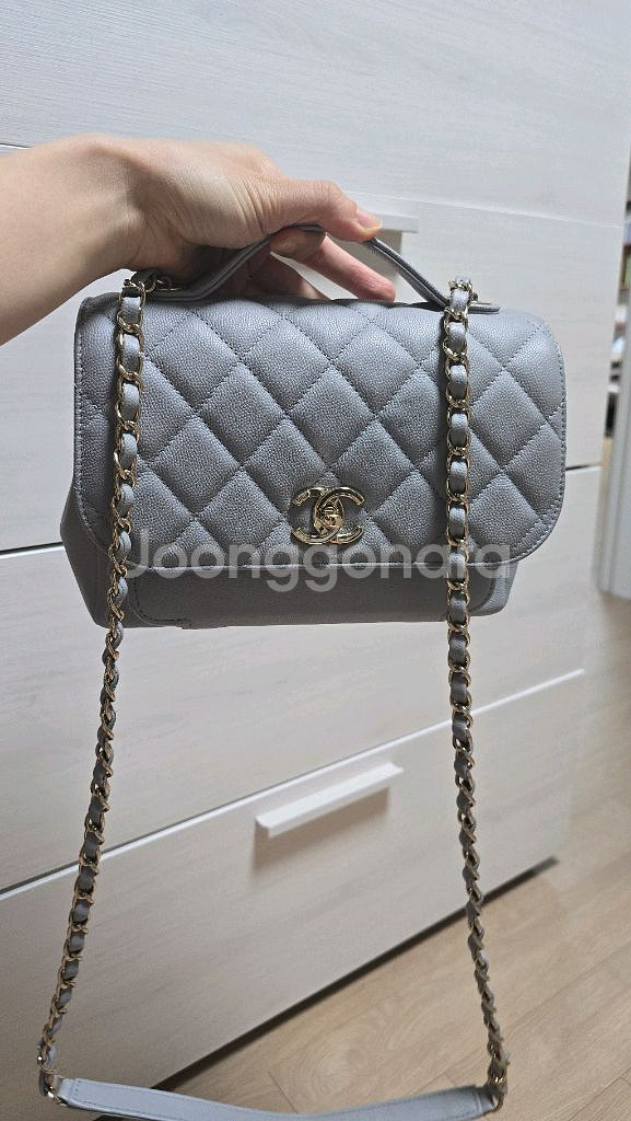 샤넬 비즈니스 어피니티 미디움 캐비어 그레이--3