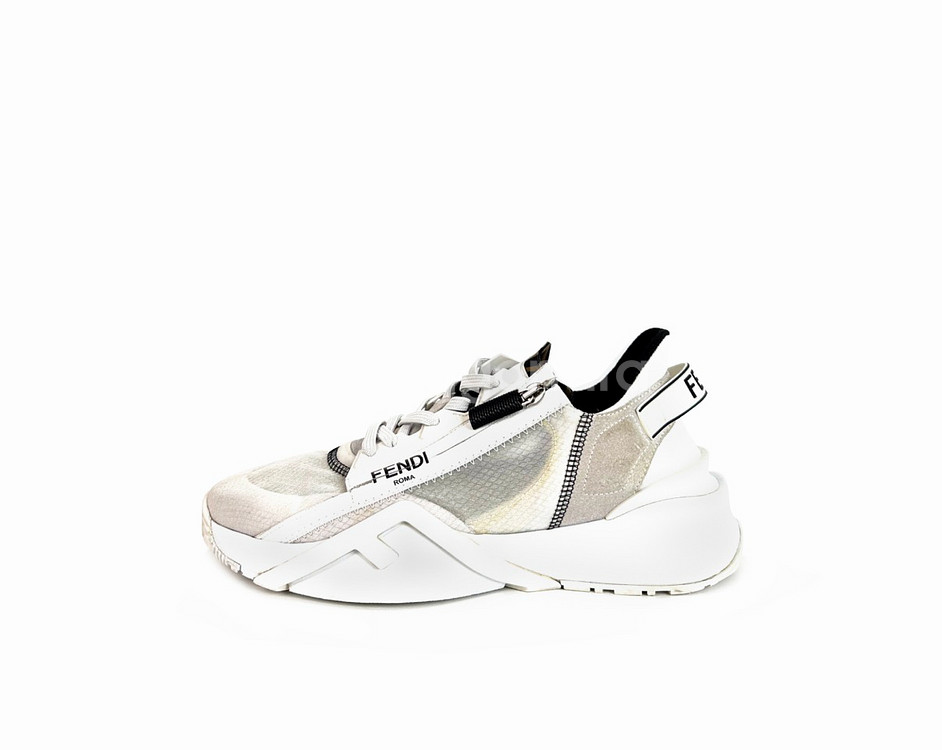 [7] 펜디 남성 플로우 나일론 로우탑 스니커즈 화이트--1