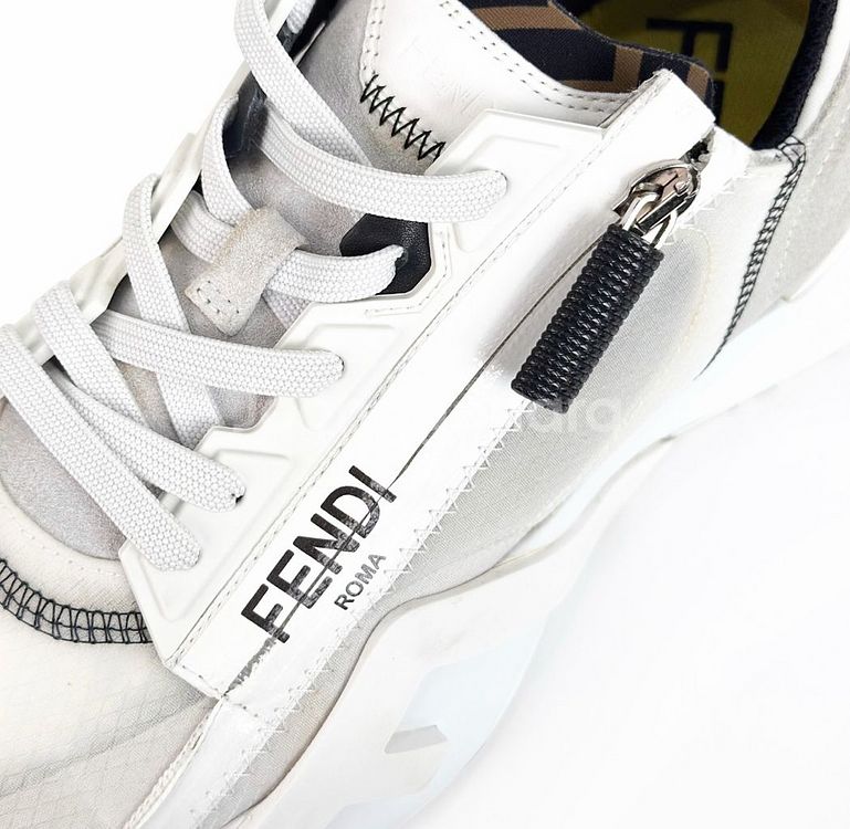 [7] 펜디 남성 플로우 나일론 로우탑 스니커즈 화이트--7