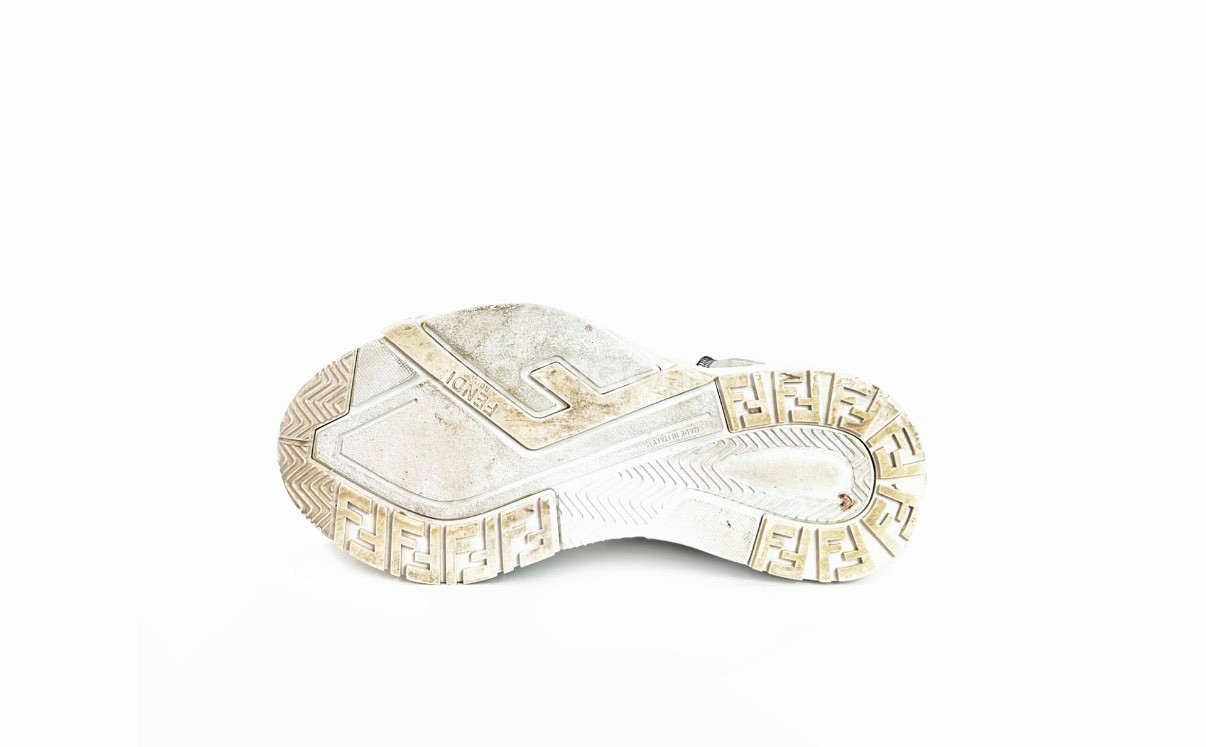 [7] 펜디 남성 플로우 나일론 로우탑 스니커즈 화이트--5