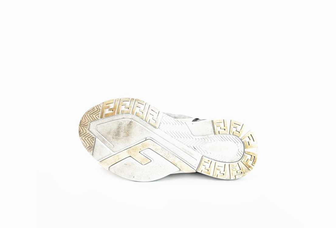 [7] 펜디 남성 플로우 나일론 로우탑 스니커즈 화이트--4