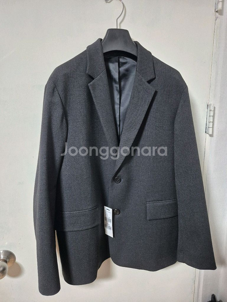 커스텀멜로우 루즈핏 셋업 자켓 그레이--2