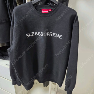 슈프림x블레스 크루넥 블랙 XL