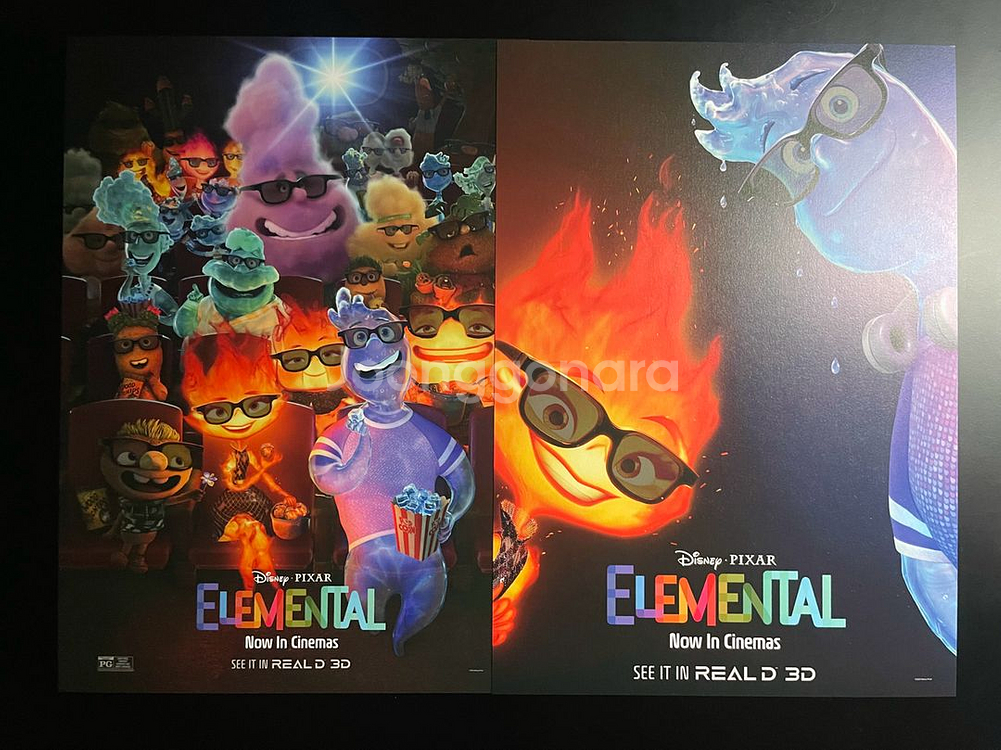 엘리멘탈 리얼디 포스터 2종 일괄 픽사--0