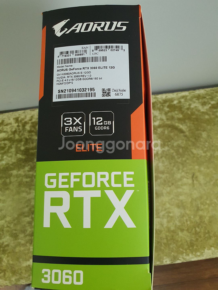 그래픽카드 기가바이트 aorus rtx3060 12g--7
