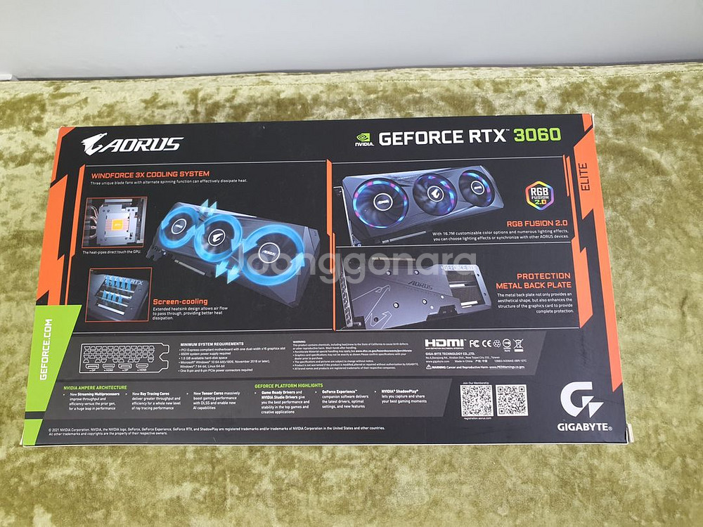 그래픽카드 기가바이트 aorus rtx3060 12g--6
