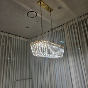 크리스탈 샹들리에 식탁 샵 조명