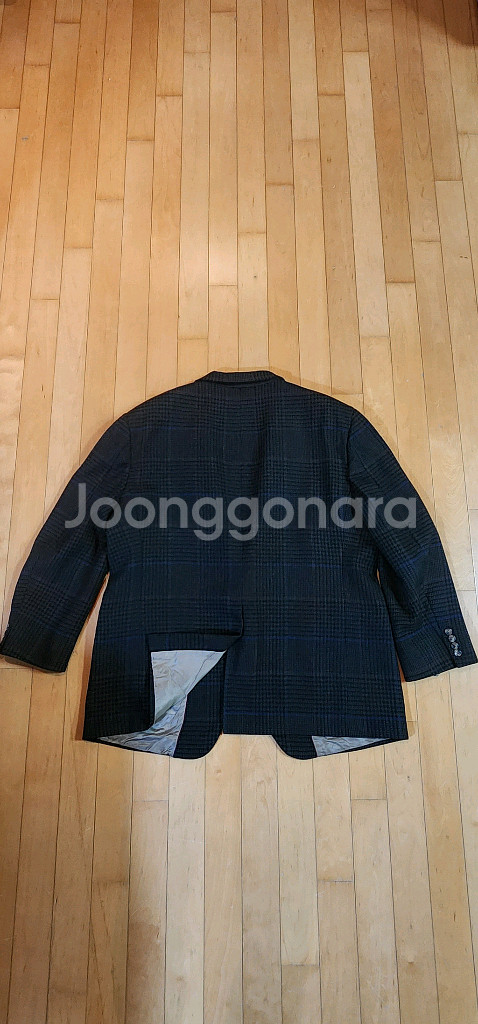 (빅사이즈)블랙 체크 트위드 모직자켓 4XL--4