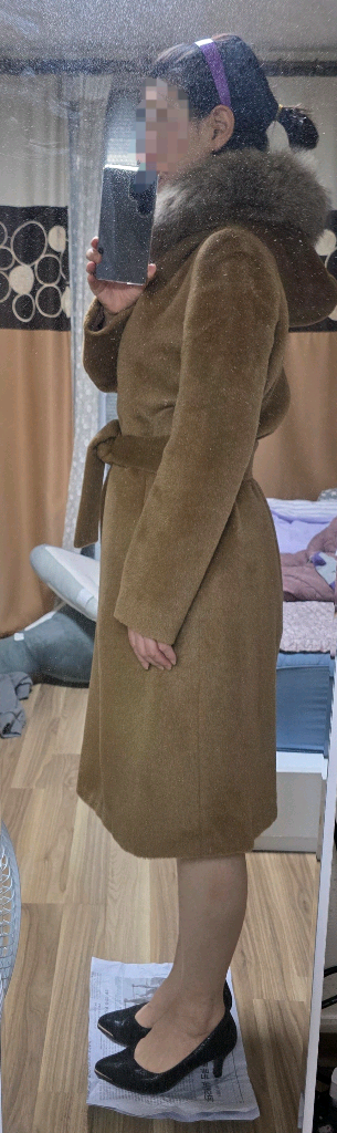 모조에스핀 알파카 폭스퍼 후드코트 J184MSG437--6