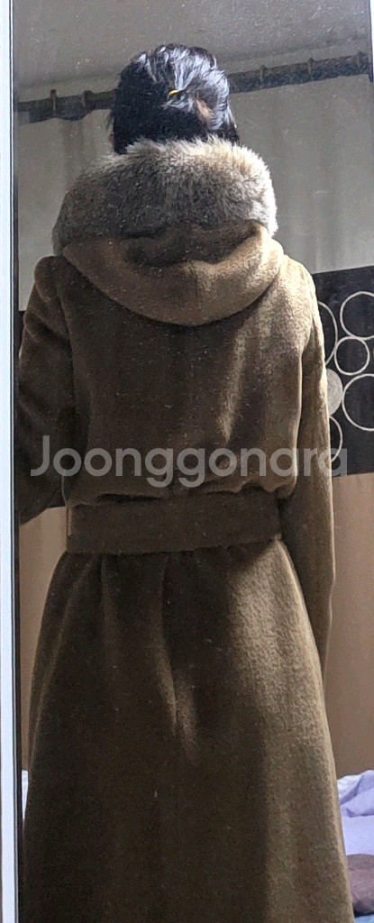 모조에스핀 알파카 폭스퍼 후드코트 J184MSG437--13
