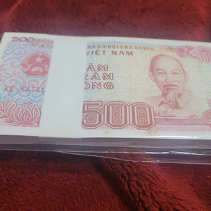 베트남 500동 100장다발 외