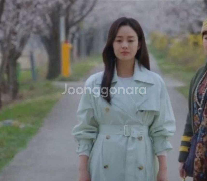 (새상품) 막스마라 팔스터 민트 It42 트렌치코트--7