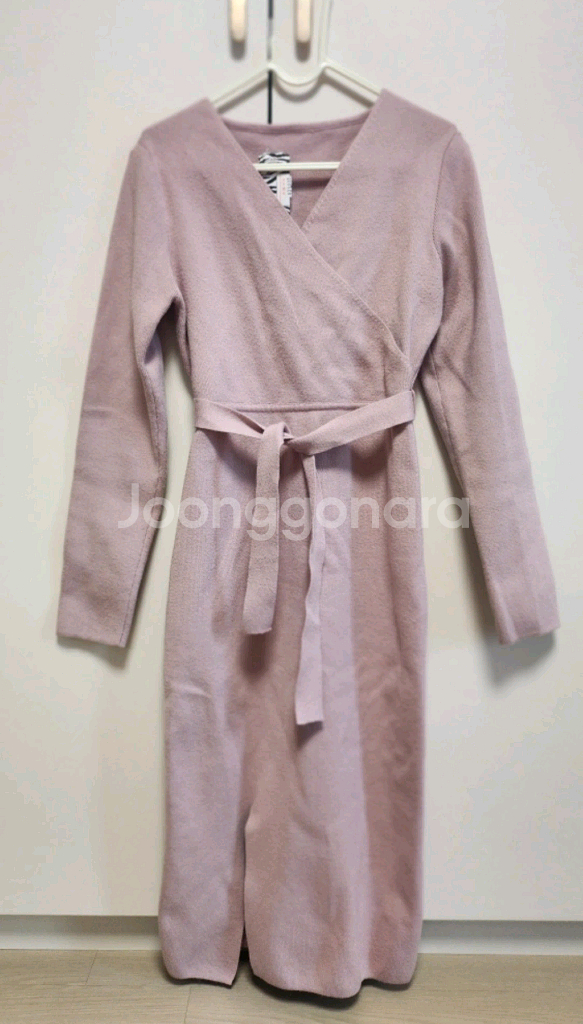 (새상품)핑크색 니트 원피스--0