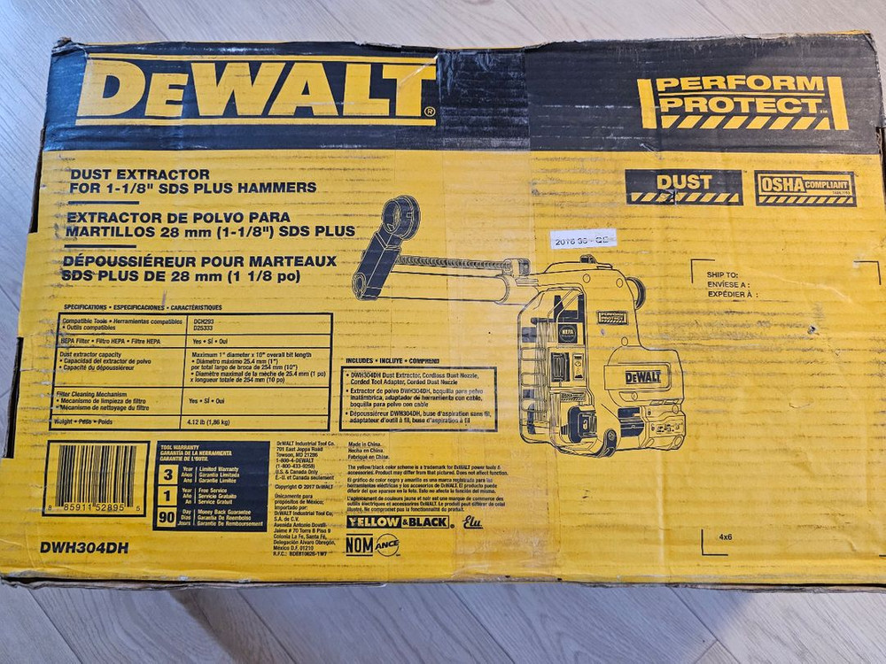 디월트 온보드 로터리 해머 분진 추출기 DWH304DH--1