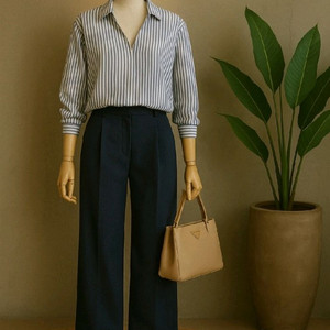 유니클로 스트라이프 셔츠 (L)