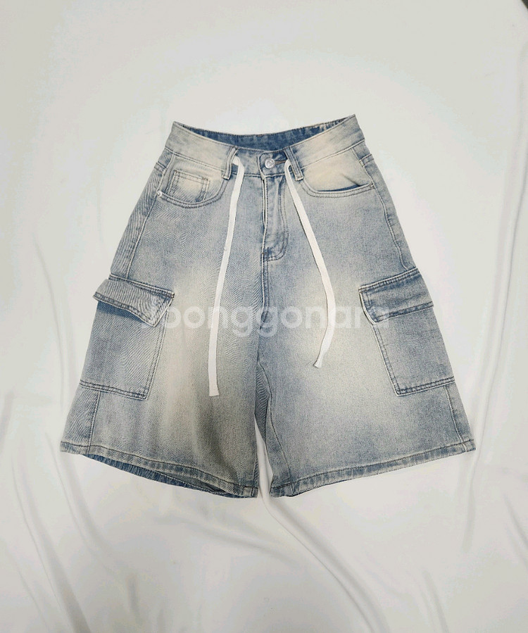 5부 데님반바지 데님버뮤다팬츠(S)--2