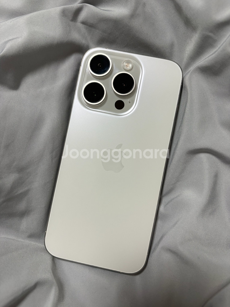 아이폰 15 프로 pro 화이트 128GB 배터리 86--0