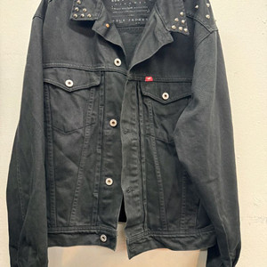 머스탱진스 스터드 흑청데님쟈켓 택포 (100)