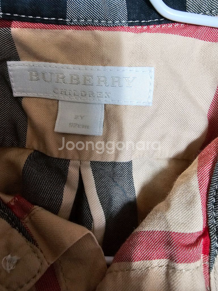 버버리 키즈 체크 긴팔셔츠 사이즈 2y 92cm--2