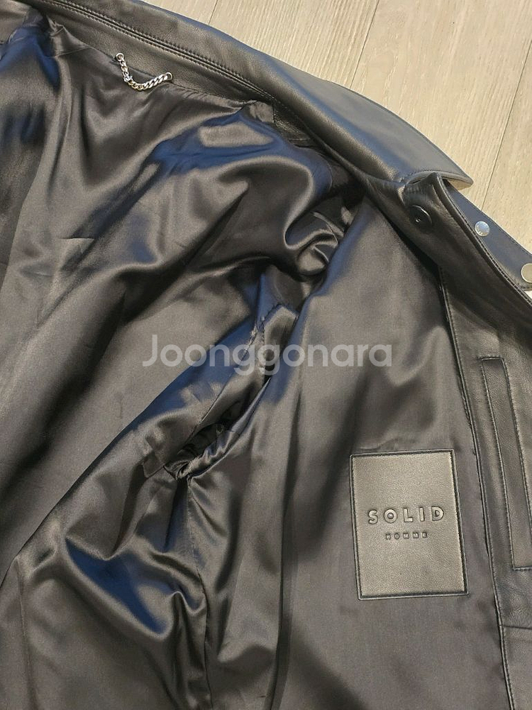 솔리드옴므 / 오버핏 가죽 자켓--3
