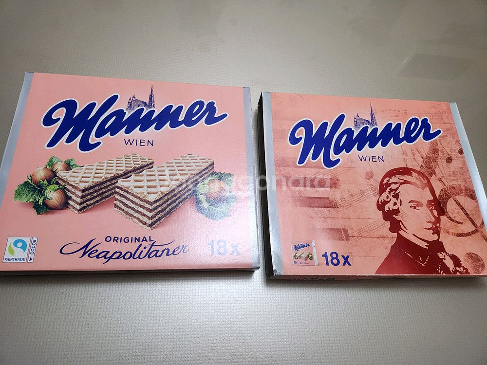 오스트리아 빈에서 산 Manner 웨하스 (빈 박스)--3