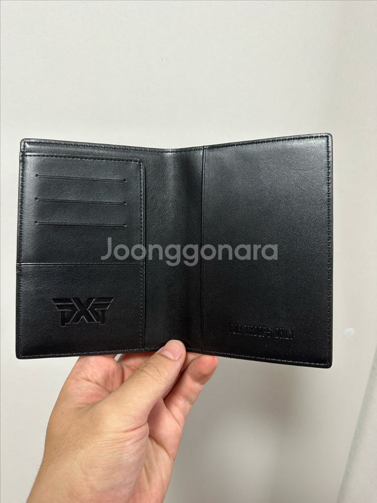 PXG 블랙 가죽 카드지갑--1