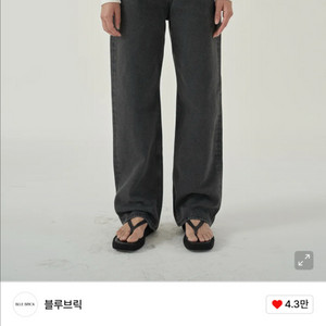 블루브릭 와이드데님 (dark gray) 1사이즈