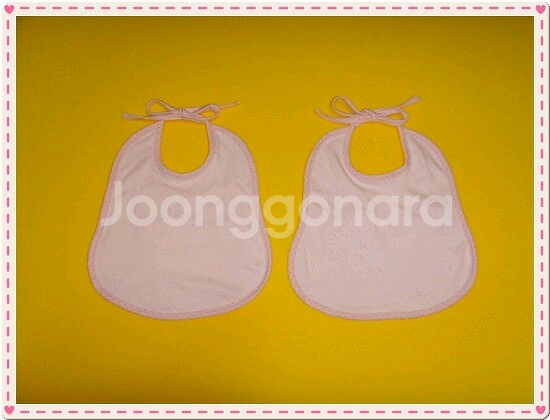 아기 핑크턱받이.출산용품--0