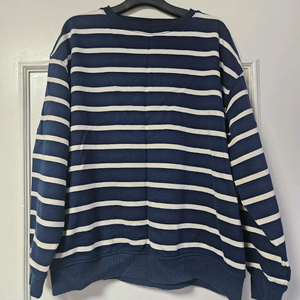 자라 zara 네이비 스트라이프 기모 맨투맨 긴팔티셔츠