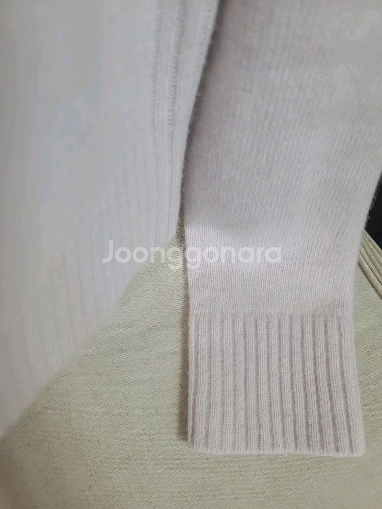 아뜨와 atoi 여성 연보라 라벤더 세미크롭 긴팔니트--6