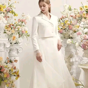 그레이스유 루시아 셋업 자켓 민트 블랙 아이보리 s