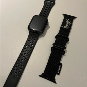 애플워치SE 나이키 44mm + 충전선, 커스텀 스트랩