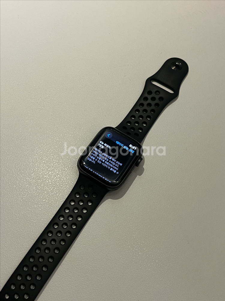 애플워치SE 나이키 44mm + 충전선, 커스텀 스트랩--6