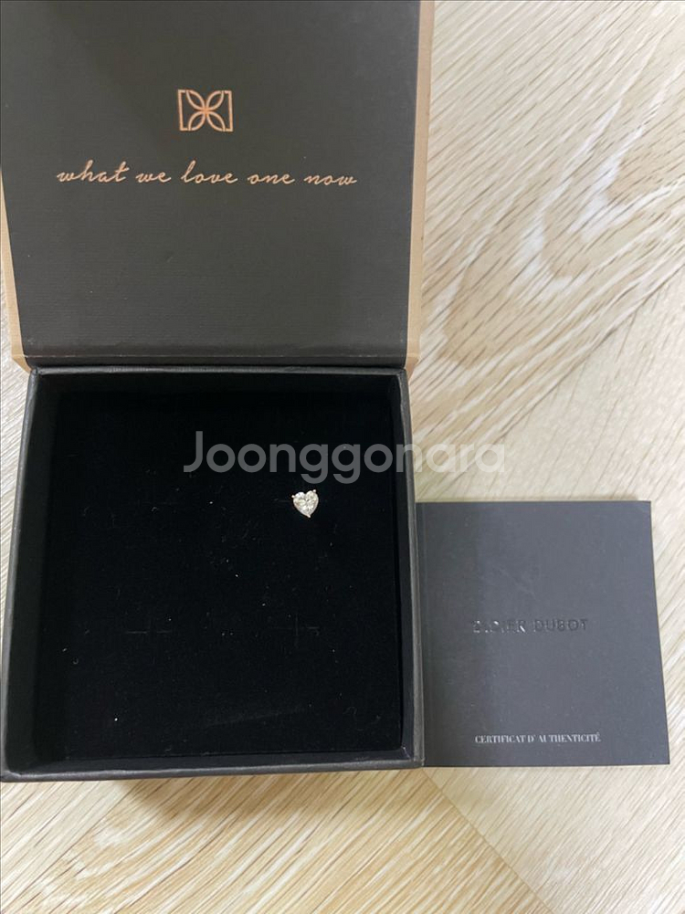 디디에두보 14k 귀걸이 모이사나이트 하트--3