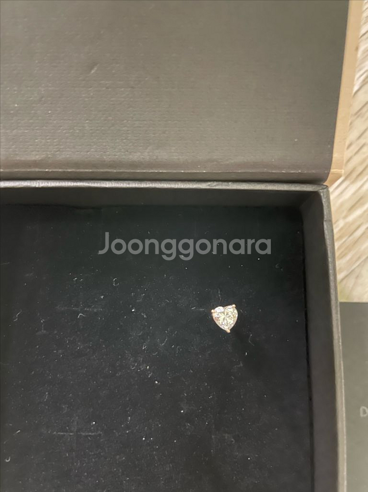디디에두보 14k 귀걸이 모이사나이트 하트--4