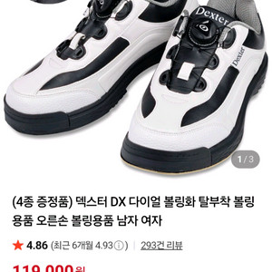 덱스터 DX 다이얼 볼링화 탈부착 오른손