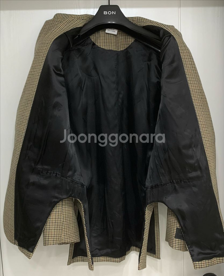 [S]베트멍 하운드투스 체크 블레이저 컷아웃 자켓--4