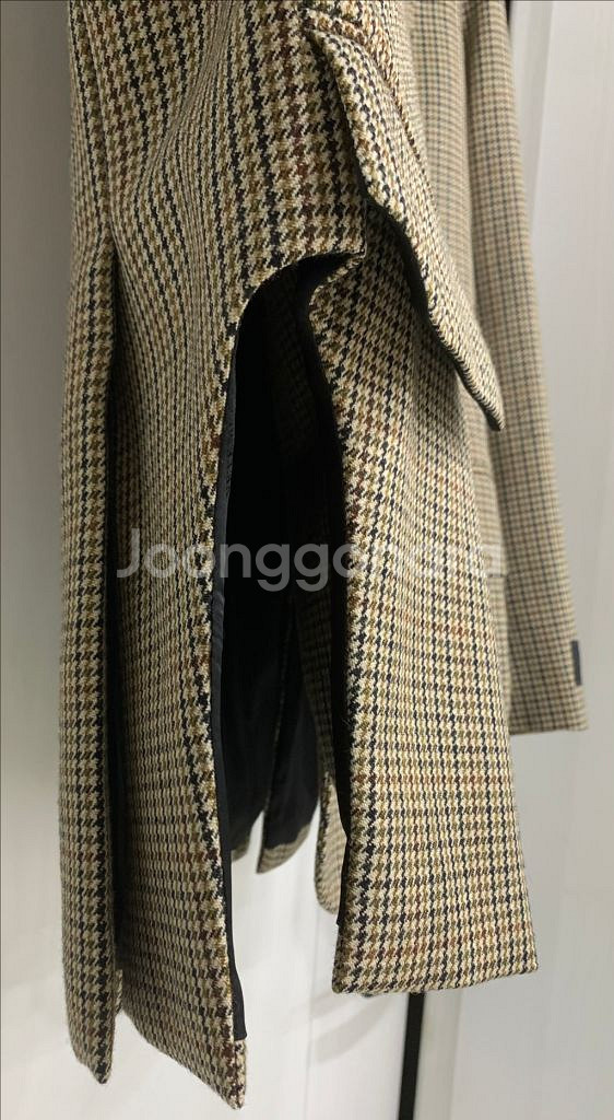 [S]베트멍 하운드투스 체크 블레이저 컷아웃 자켓--6