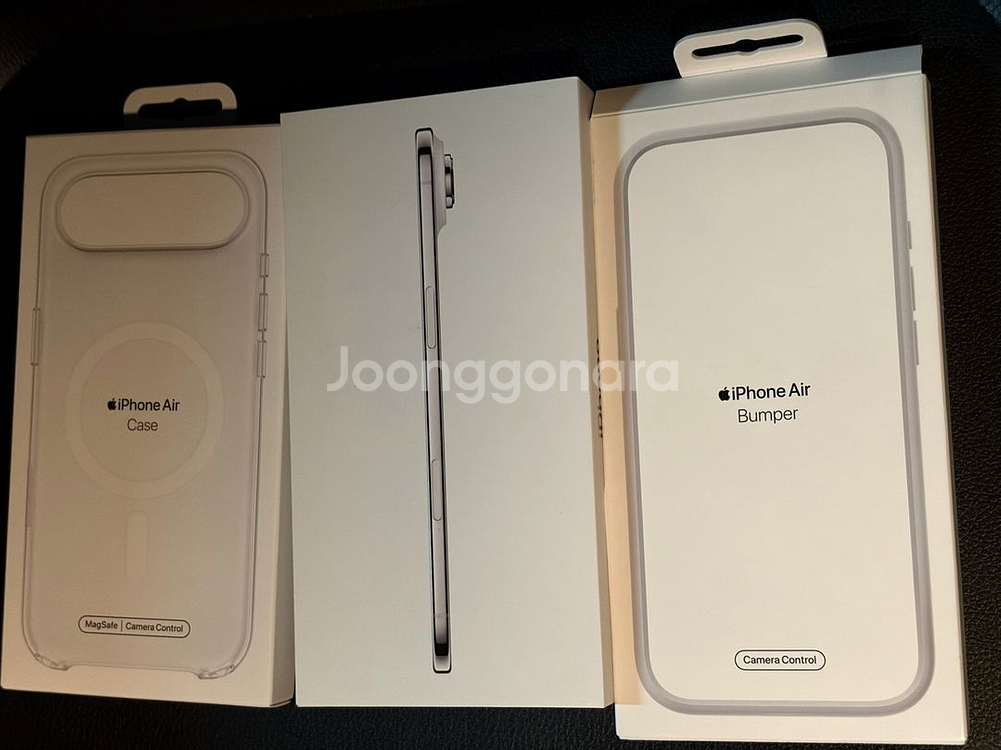 아이폰 17에어 자급제 256 화이트 정품 케이스 2종--0