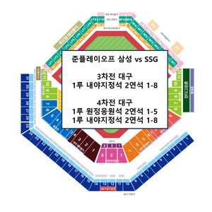 ## 준PO 3차전 4차전 삼성vsSSG 대구 티켓판매