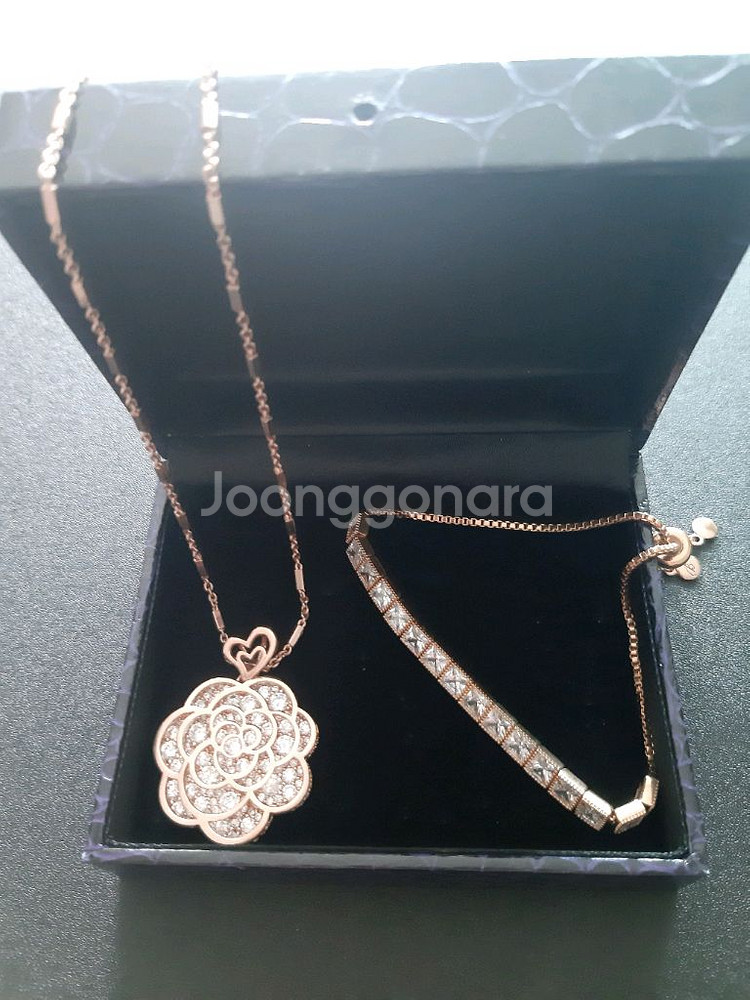 리즈타라 크리스탈 목걸이 팔찌 세트--0