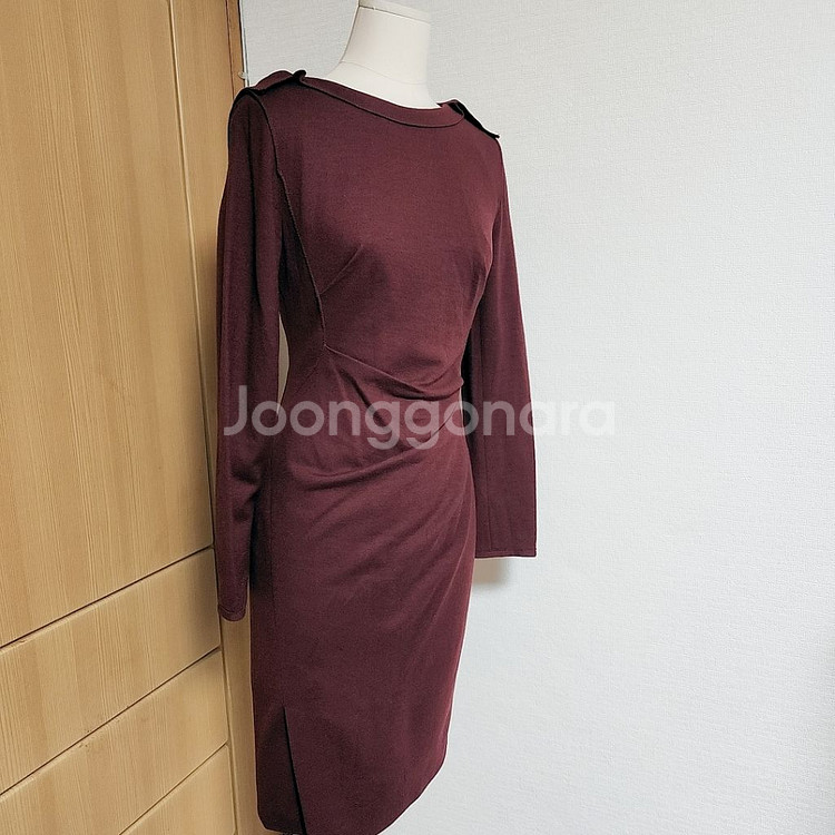 미샤 울 100% 고급 겨울 원피스 44 55--1