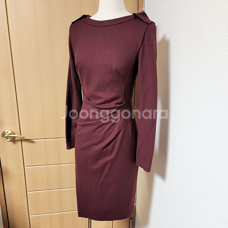 미샤 울 100% 고급 겨울 원피스 44 55--2