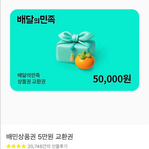 배달의민족 상품권 5만원