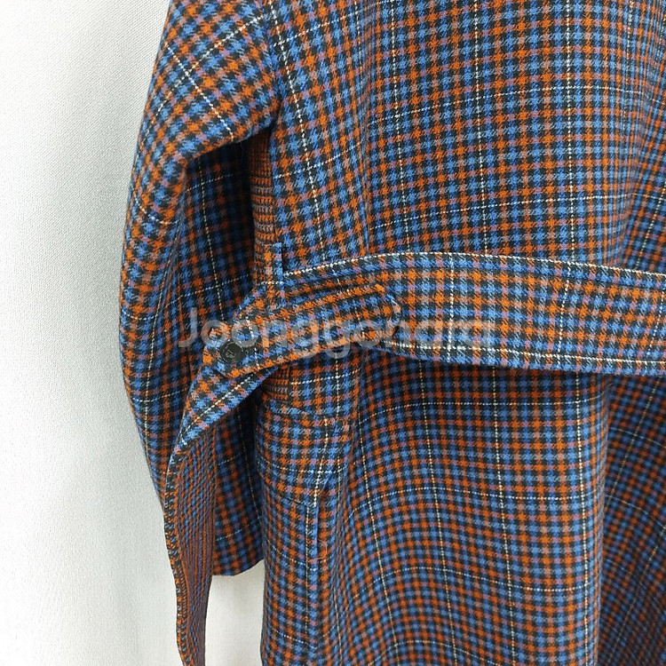 럭키슈에뜨 체크 벨트 롱코트--7