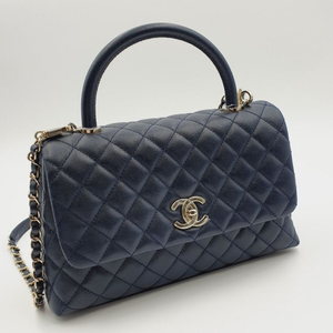 [새상품] 샤넬 코핸 라지(구.미듐) 다크네이비/샴골